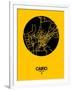 Cairo Street Map Yellow-NaxArt-Framed Art Print