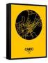 Cairo Street Map Yellow-NaxArt-Framed Stretched Canvas
