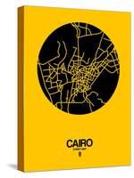 Cairo Street Map Yellow-NaxArt-Stretched Canvas
