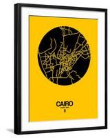 Cairo Street Map Yellow-NaxArt-Framed Art Print