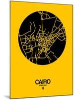 Cairo Street Map Yellow-NaxArt-Mounted Art Print