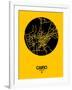 Cairo Street Map Yellow-NaxArt-Framed Art Print