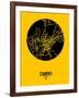 Cairo Street Map Yellow-NaxArt-Framed Art Print