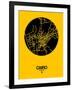 Cairo Street Map Yellow-NaxArt-Framed Art Print