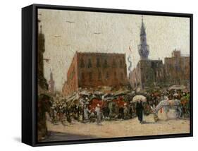 Cairo Street Scene, 1919-Marie-Gabriel Biessy-Framed Stretched Canvas