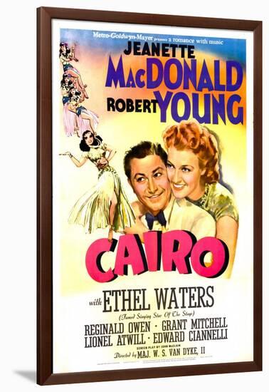 Cairo, US poster, Robert Young, Jeanette MacDonald, 1942-null-Framed Art Print