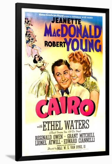 Cairo, US poster, Robert Young, Jeanette MacDonald, 1942-null-Framed Art Print