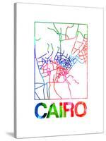 Cairo Watercolor Street Map-NaxArt-Stretched Canvas