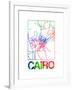 Cairo Watercolor Street Map-NaxArt-Framed Art Print