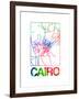 Cairo Watercolor Street Map-NaxArt-Framed Art Print