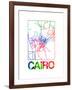 Cairo Watercolor Street Map-NaxArt-Framed Art Print