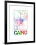 Cairo Watercolor Street Map-NaxArt-Framed Art Print