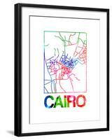 Cairo Watercolor Street Map-NaxArt-Framed Art Print