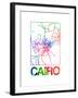 Cairo Watercolor Street Map-NaxArt-Framed Art Print