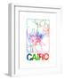 Cairo Watercolor Street Map-NaxArt-Framed Art Print