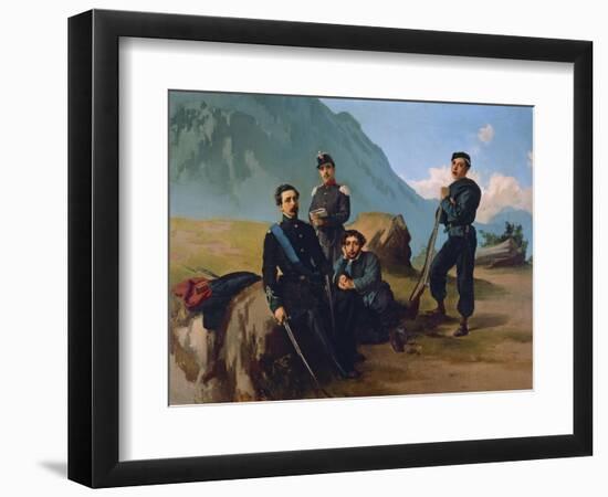 Cairoli Brothers at Camp, 1860-Federico Faruffini-Framed Giclee Print