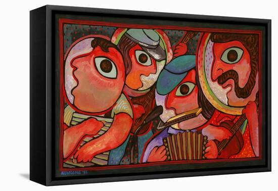 Cajun Band-John Newcomb-Framed Stretched Canvas