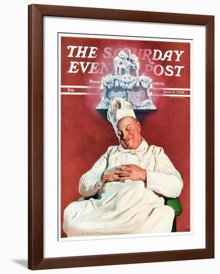 "Cake Dream," Saturday Evening Post Cover, June 11, 1938-John Newton Howitt-Framed Giclee Print