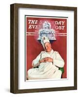 "Cake Dream," Saturday Evening Post Cover, June 11, 1938-John Newton Howitt-Framed Giclee Print