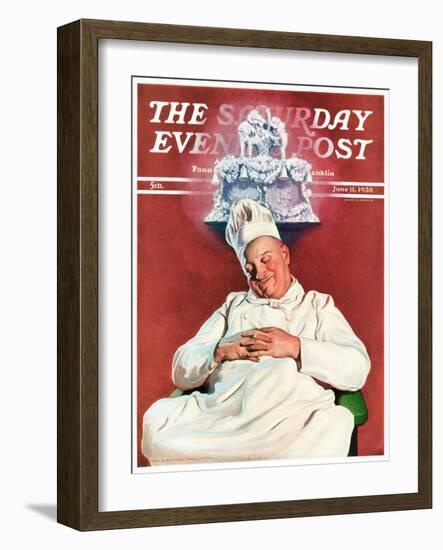 "Cake Dream," Saturday Evening Post Cover, June 11, 1938-John Newton Howitt-Framed Giclee Print