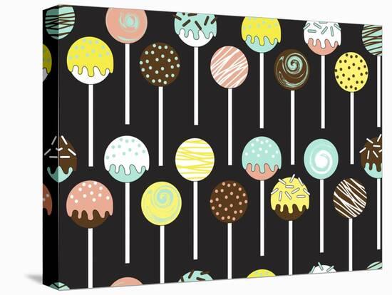 Cake Pops-Joanne Paynter Design-Stretched Canvas