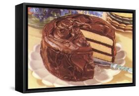 Cake with Chocolate Frosting-null-Framed Stretched Canvas