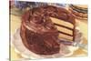 Cake with Chocolate Frosting-null-Stretched Canvas