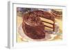 Cake with Chocolate Frosting-null-Framed Art Print