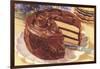 Cake with Chocolate Frosting-null-Framed Art Print