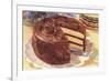 Cake with Chocolate Frosting-null-Framed Art Print