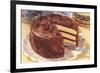 Cake with Chocolate Frosting-null-Framed Art Print