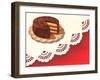 Cake with Chocolate Frosting-Found Image Press-Framed Premium Giclee Print