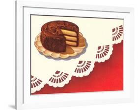 Cake with Chocolate Frosting-Found Image Press-Framed Giclee Print