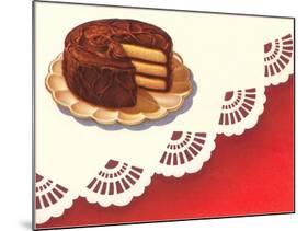 Cake with Chocolate Frosting-Found Image Press-Mounted Giclee Print