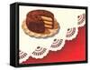 Cake with Chocolate Frosting-Found Image Press-Framed Stretched Canvas