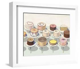 Cakes, 1963-Wayne Thiebaud-Framed Art Print