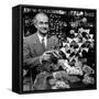 Cal. Tech Chemistry Professor, Dr. Linus Pauling with His Mineral Collection-J^ R^ Eyerman-Framed Stretched Canvas