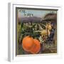 Cal Vista Brand - Pomona, California - Citrus Crate Label-Lantern Press-Framed Art Print