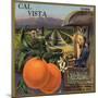 Cal Vista Brand - Pomona, California - Citrus Crate Label-Lantern Press-Mounted Art Print