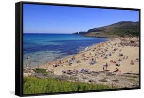 Cala Mesquida near Capdepera, Majorca, Balearic Islands, Spain, Mediterranean, Europe-Hans-Peter Merten-Framed Stretched Canvas