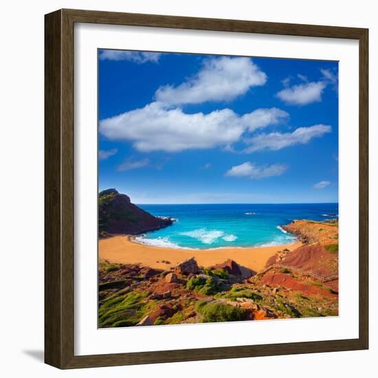 Cala Pilar Beach in Menorca Alfuri De Dalt at Balearic Islands of Spain-Natureworld-Framed Photographic Print