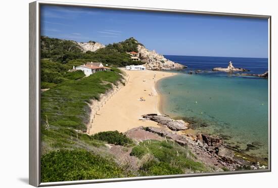 Cala Pregonda, Near Fornells, North Coast, Menorca, Balearic Islands, Spain, Mediterranean-Stuart Black-Framed Photographic Print