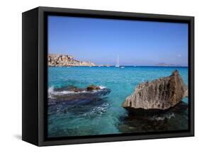 Cala Rossa, Trapani, Favignana Island, Sicily, Italy, Mediterranean, Europe-Vincenzo Lombardo-Framed Stretched Canvas