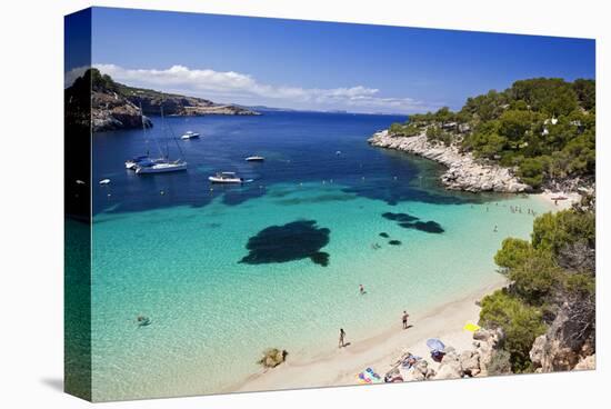 Cala Salada near Sant Antoni de Portmany, Island of Ibiza, Balearic Islands, Spain-null-Stretched Canvas