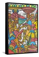 Calabash Market-Muktair Oladoja-Framed Stretched Canvas