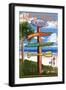 Calabash, North Carolina - Sign Destinations-Lantern Press-Framed Art Print