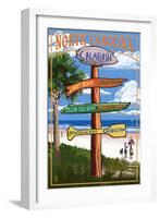 Calabash, North Carolina - Sign Destinations-Lantern Press-Framed Art Print