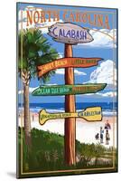 Calabash, North Carolina - Sign Destinations-Lantern Press-Mounted Art Print