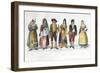 Calabrian Costumes, Italy, 18th Century-null-Framed Giclee Print