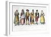 Calabrian Costumes, Italy, 18th Century-null-Framed Giclee Print